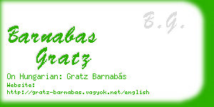 barnabas gratz business card